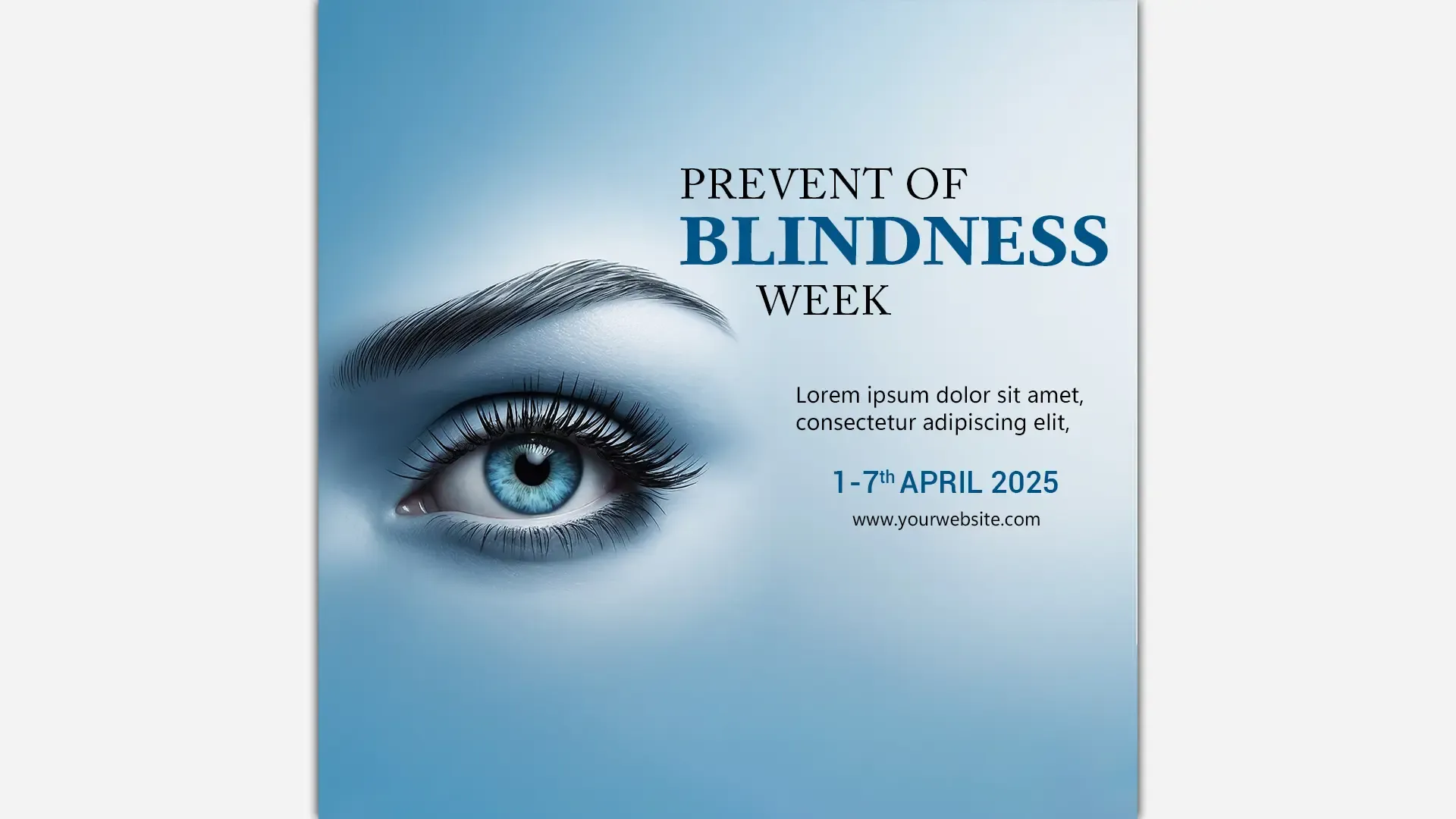 World Blindness Week Instagram Post with Realistic Eye Design